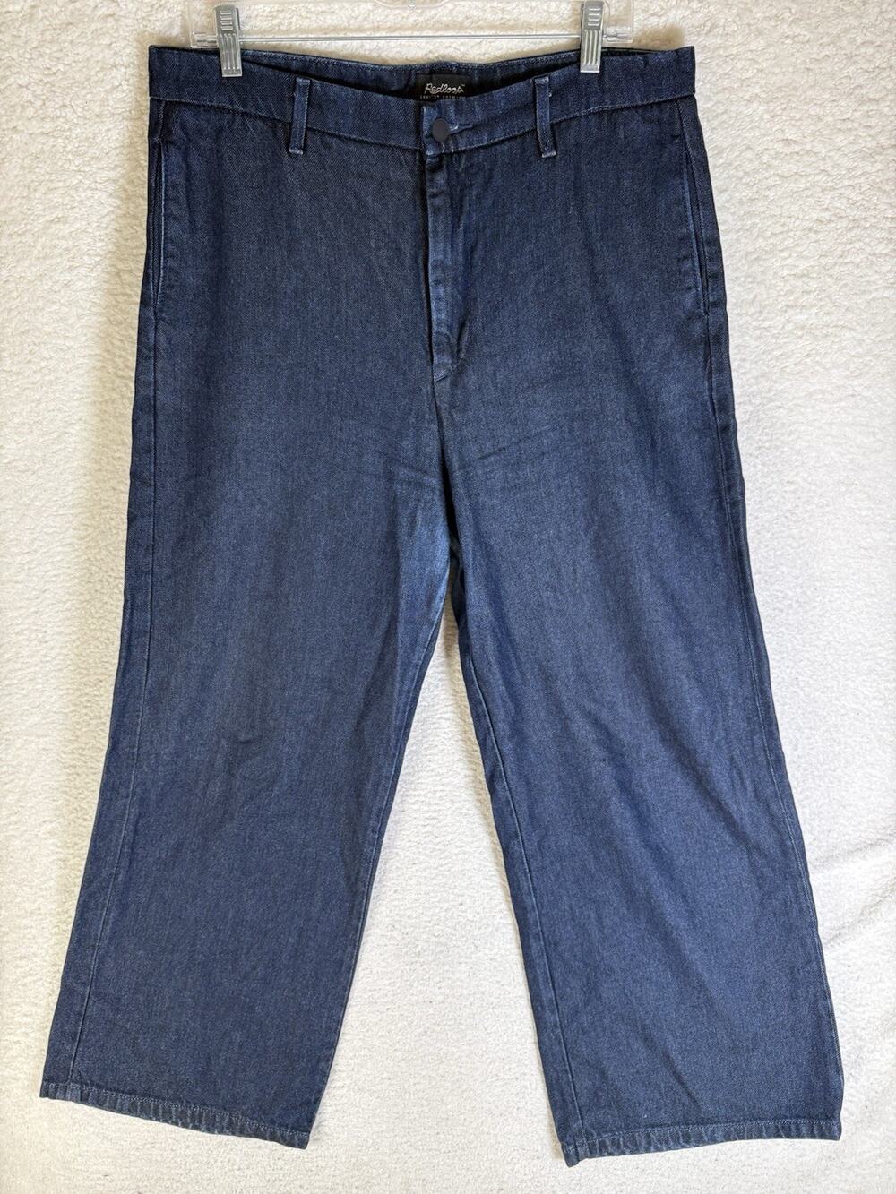 Levis Premium Redloop Jeans Mens 32 FITS 34 Baggy High Rise Blue Denim Stretch